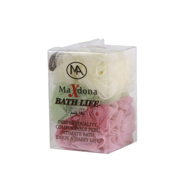 Max Donna Body Loofah Soft Exfoliating Shower Scrubbers 3 Pieces