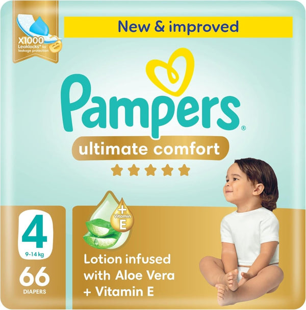 Pampers Ultimate Comfort Taped Diapers Size 4 66 Diapers