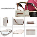 Little Story Diaper Bag Set, Ivory, With Changing Pad, Bottle Bag and Stroller Straps