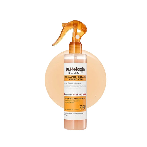 Dr. Melaxin Peel Shot Exfoliating Body Spray with Kojic Acid & Turmeric, 200ml