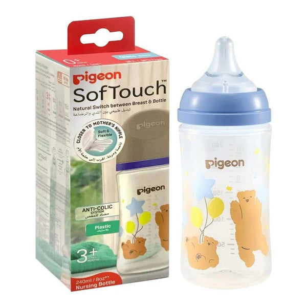 Pigeon Softouch Nursing Bear Baby Bottle Polypropylene Soft Silicone Nipple