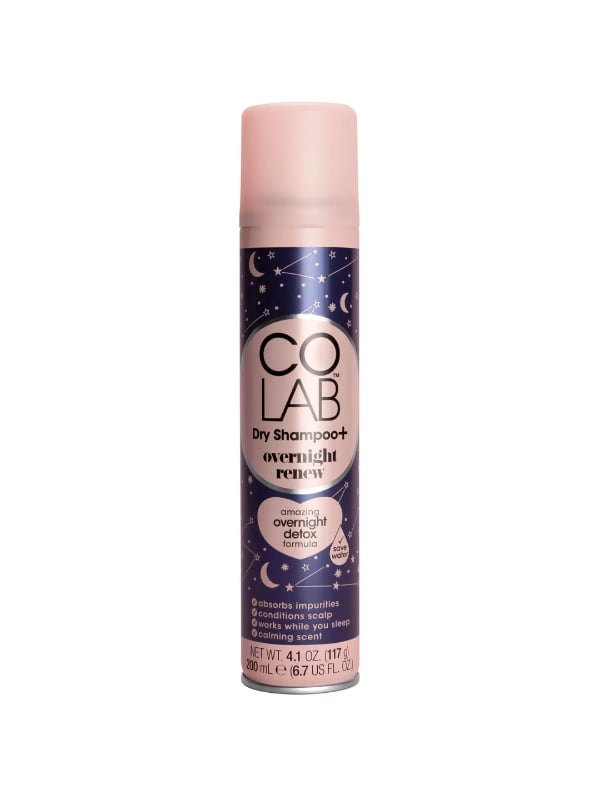 COLAB Overnight Dry Shampoo Spray, Oil Absorbing Pink Clay, Amber Tonka Eucalyptus Lavender, 200 ml