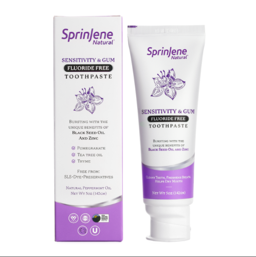 Sprinjene Natural Fluoride-Free Sensitivity & Gum Toothpaste Black Seed Oil Zinc 142 g