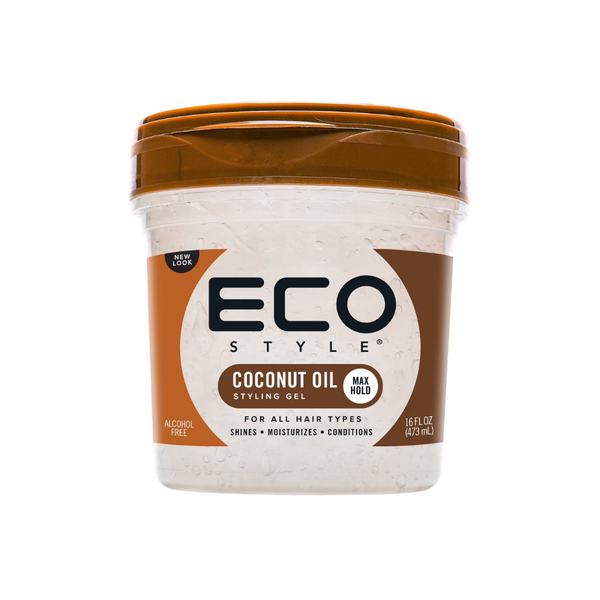 Eco Style Coconut Oil Hair Styling Gel, Curl Defining, 473 ml