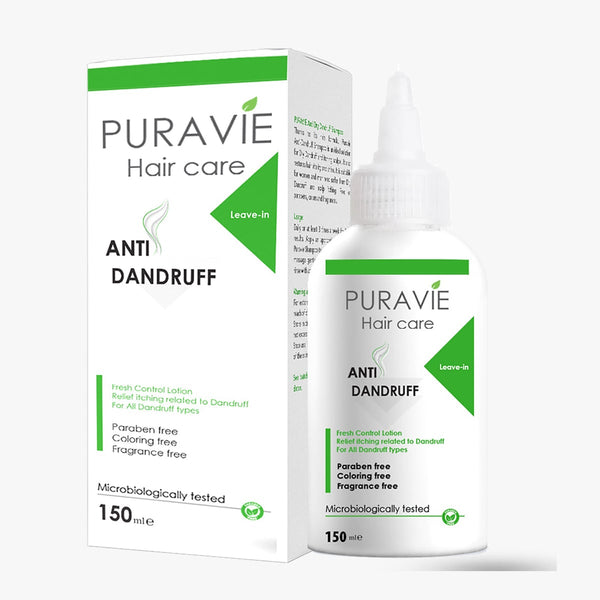Puravie Dandruff Leave-In Scalp Lotion, Fragrance-Free, 150 ml