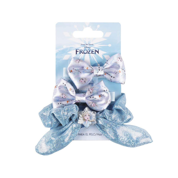 Disney Frozen Hair Scrunchies, Soft Stretchy Fabric Elastic Hair Accessories, 3 Pieces