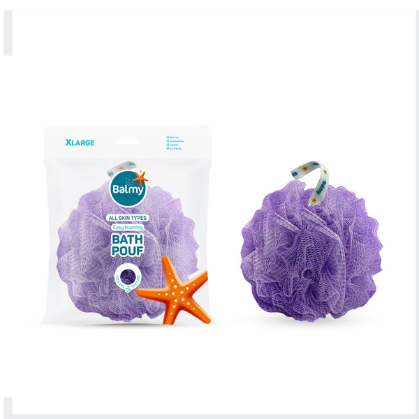 Balmy Bath Pouf Extra Large Fiber Body Scrubber