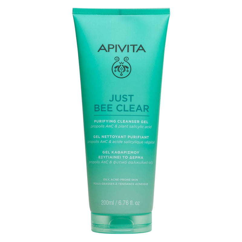 Apivita Just Bee Clear Purifying Cleansing Gel Foam with Propolis and Plant Salicylic Acid 200 ml