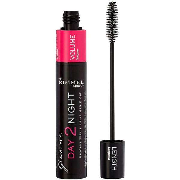 Rimmel Day 2 Night Mascara Waterproof Black Lengthening & Volumizing