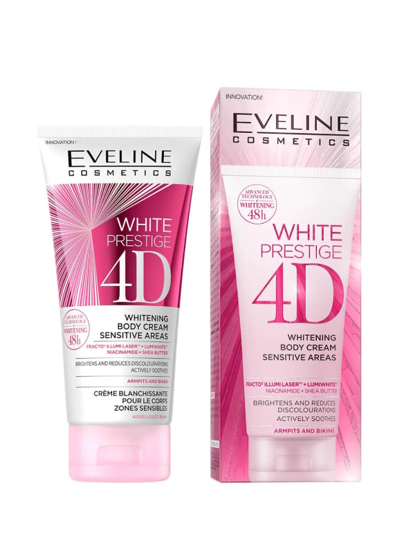 Eveline White Prestige 4D Sensitive Skin Brightening Cream, Hydrating Even Tone, 100 ml