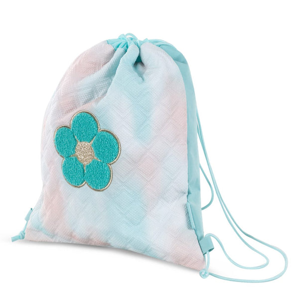 Easy Kids Drawstring Bag Daisy Flower Green 16 Inch