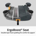 Chicco KidFit ClearTex+ Booster Car Seat High-Back to Backless Obsidian USA Edition
