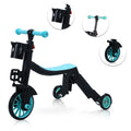 Little Story Multifunctional Kids Scooter, Balance Bike and Tricycle, Green, 5 Modes, Adjustable Height