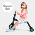 Little Story Multifunctional Kids Scooter, Balance Bike and Tricycle, Green, 5 Modes, Adjustable Height