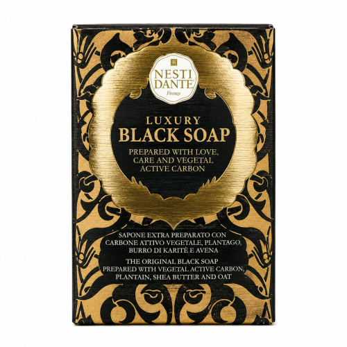 Nesti Dante Luxury Black Soap Vegetal Active Carbon Shea Butter Oat 250g