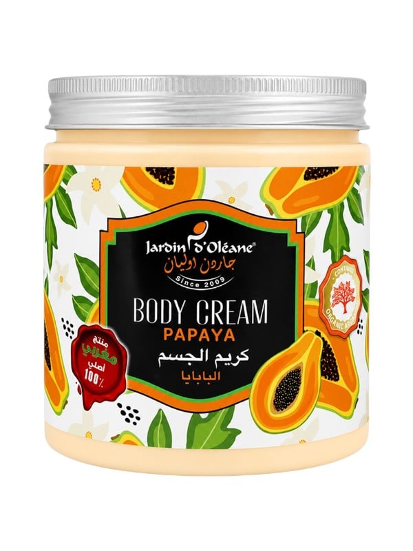 Jardin d'Oleane Papaya Body Cream Moisturizing Fast-Absorbing Formula 500g