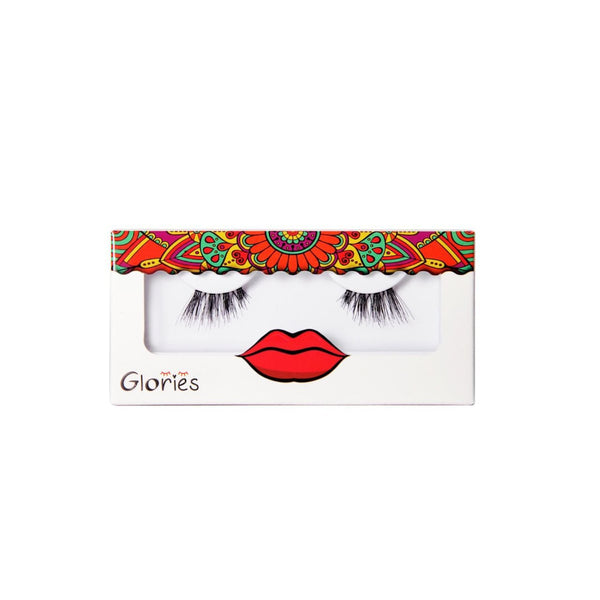 Glories Perfect False Eyelashes Natural Short Full Style 100% Human Hair