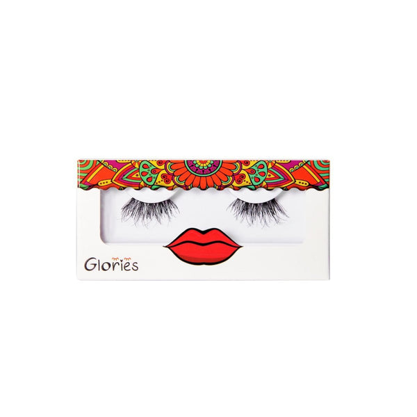 Glories Vintage Eyelashes Natural Look Human Hair Short Length Reusable