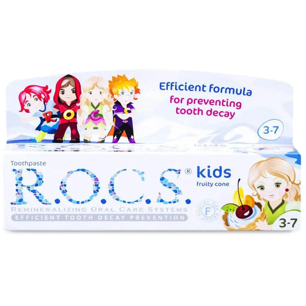 R.O.C.S Toothpaste Kids Fruity Cone Gum Flavor for Children
