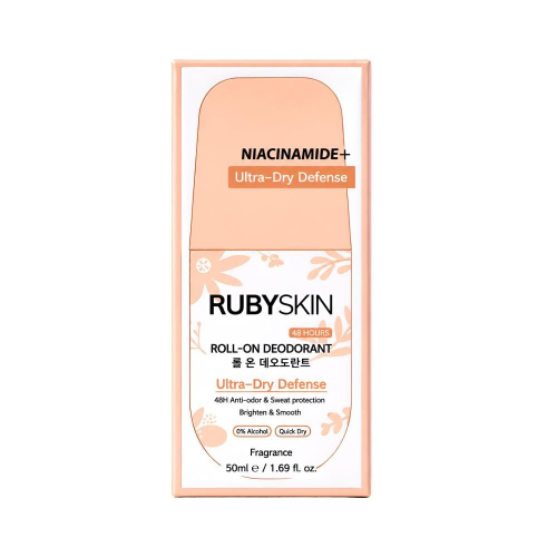 Ruby Skin Ultra Dry Defense Deodorant Roll-On with Niacinamide
