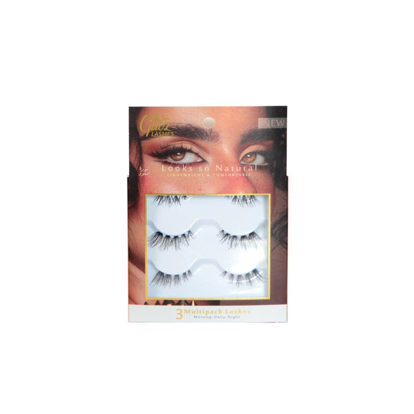 Glitz Eyelashes Natural False Lashes Human Hair Wispy Box