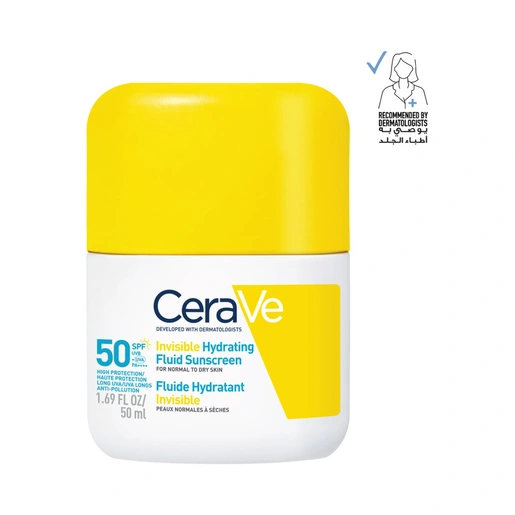 CeraVe Invisible Hydrating Fluid Sunscreen SPF 50 Normal to Dry Skin 50 ml