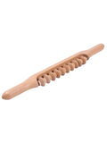 Spa System Wooden Ball Massage Roller, Ergonomic Polished Natural Wood Tool