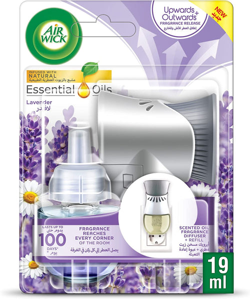 Air Wick Scented Oil Plug-In Diffuser Kit Lavender Natural Essential Oils 19 ml + 1 Refill