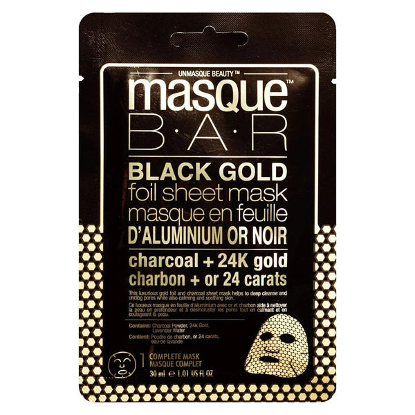 MASQUE BAR Black Gold Face Mask for Hydration and Radiance