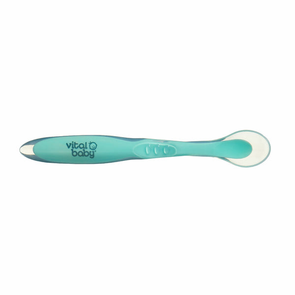 Vital Baby Start Weaning Silicone Feeding Spoons, Soft Silicone, Pop