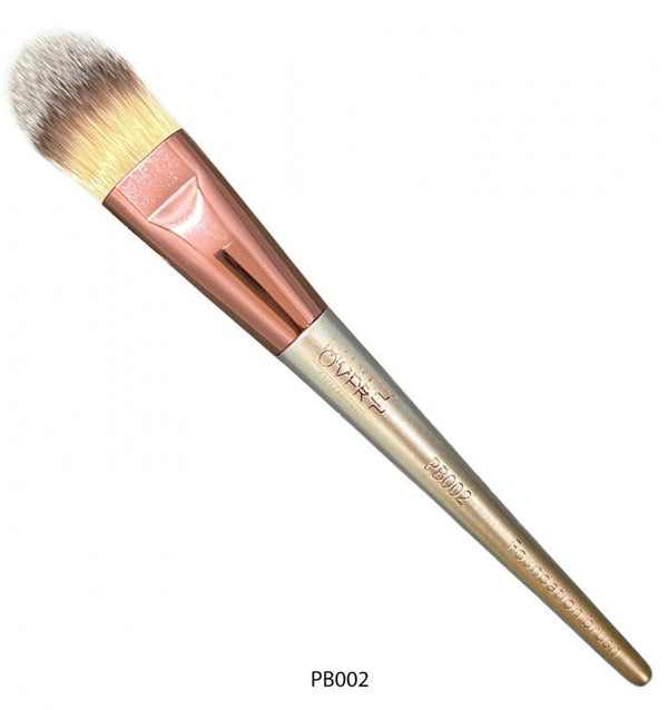 Makeover22 Foundation Brush PB002 Flat Synthetic Cat's Tongue Brush, 1 Pc