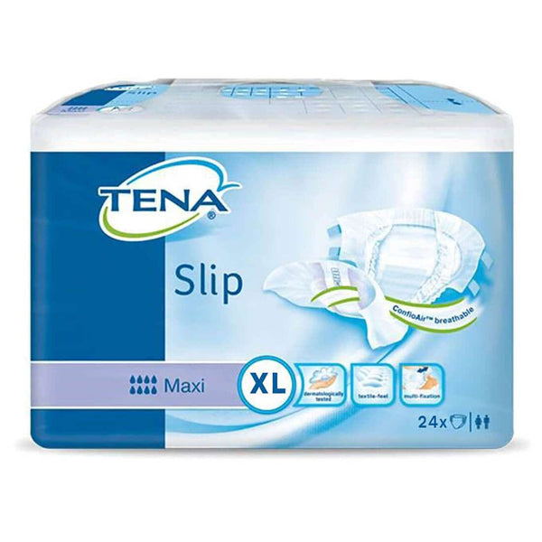 TENA Slip Maxi Adult Diapers XLarge 24 Pieces with ConfioAir Breathable Material