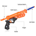 Little Story Manual Soft Bullet Gun, Orange, 10 Soft Bullets