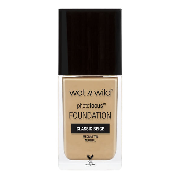 Wet n Wild Photo Focus Foundation Liquid Natural Finish Classic Beige Medium Tan Neutral