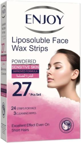 Enjoy Liposoluble Face Wax Strips Powdered Sensitive Skin 27 Pieces