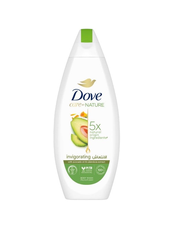 Dove Care By Nature Body Wash Avocado Oil Calendula Extract Refreshing Scent 250 ml