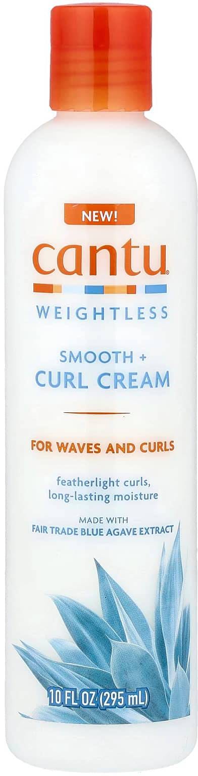 Cantu Weightless Smooth Curl Cream Moisturizing Hair Styler with Blue Agave, 295 ml