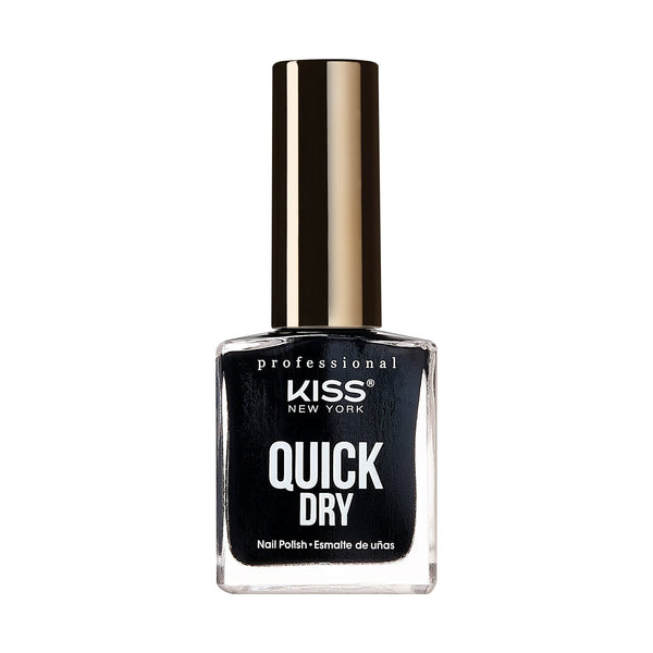KISS Quick Dry Nail Polish Glossy Black Out QP03 13 ml