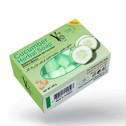 YC Cucumber Herbal Soap Cleansing Bar Moisturizing Freshness 100 g