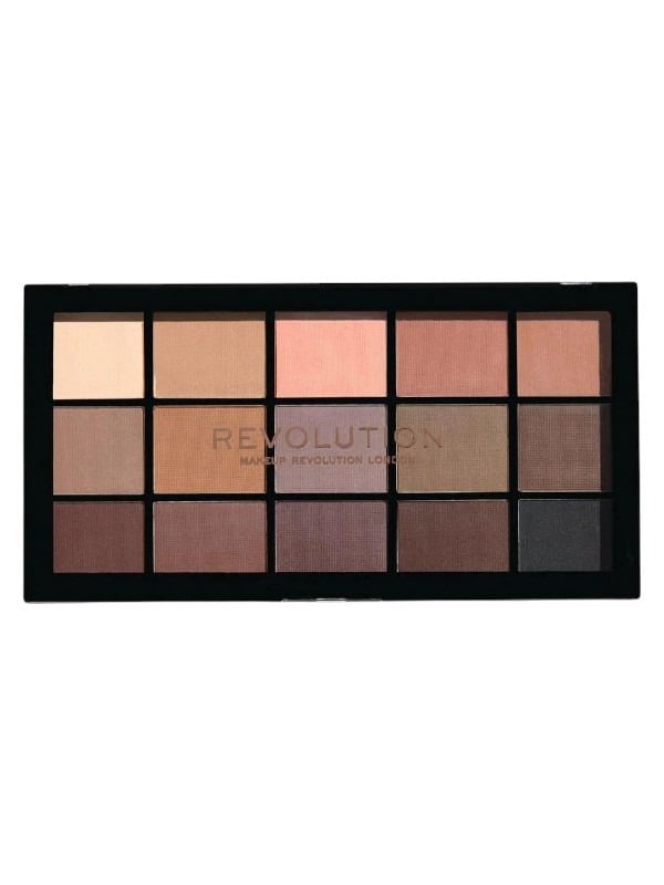Revolution Reloaded Eyeshadow Palette Basic Mattes Matte and Shimmer Orange Burgundy 15 Shades