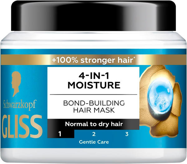GLISS Aqua Revive 4-in-1 Moisture Bond-Building Hair Mask for Normal to Dry Hair, 400 ml