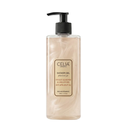 Celia Shower Gel with Argan Oil and Sweet Almond Extracts, Vitamin E, 500 ml