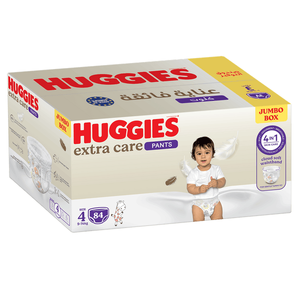 Huggies Extra Care Training Pants Size 4, Wetness Indicator, 84 Pieces