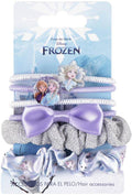 Disney Frozen Hair Scrunchies Character & Glitter Styles 6-Piece Set