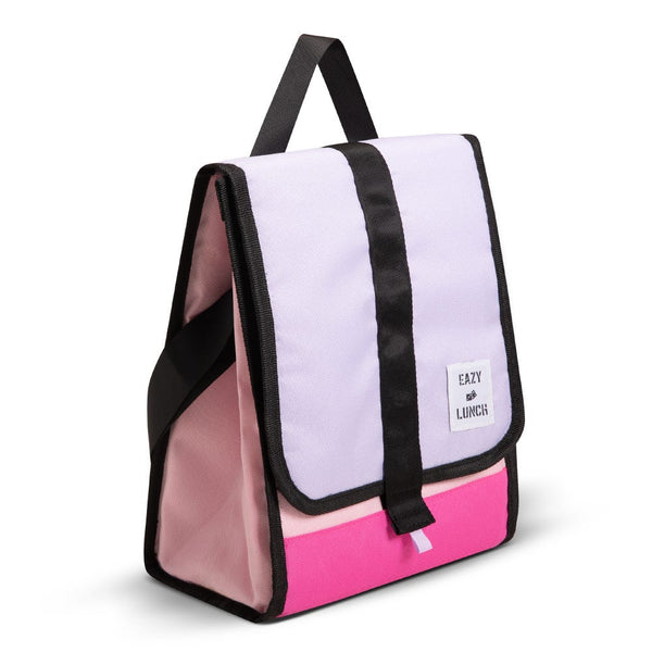 Eazy Kids Insulated Foldable Lunch Bag Pink and Lavender 5L