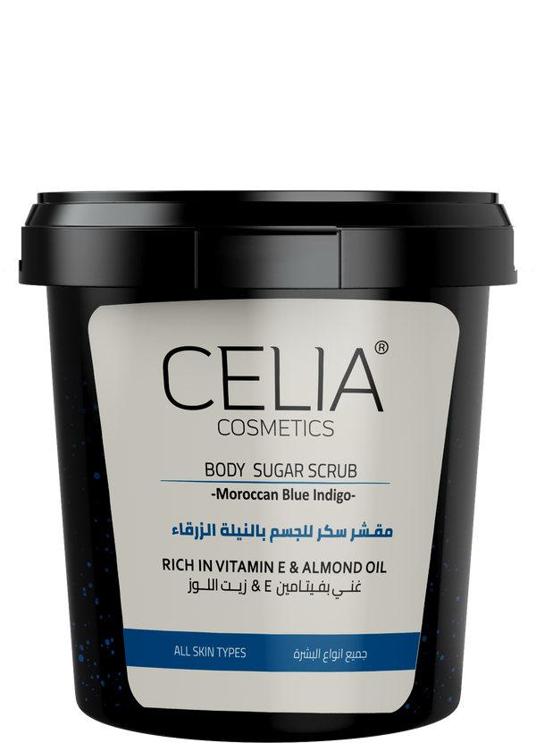 Celia Blue Indigo Sugar Body Scrub with Moroccan Indigo and Oils, 600 g