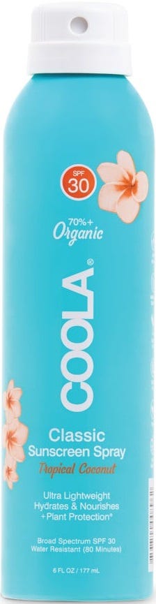 Coola Classic Tropical Coconut Sunscreen Spray SPF 30 Broad Spectrum 177 ml