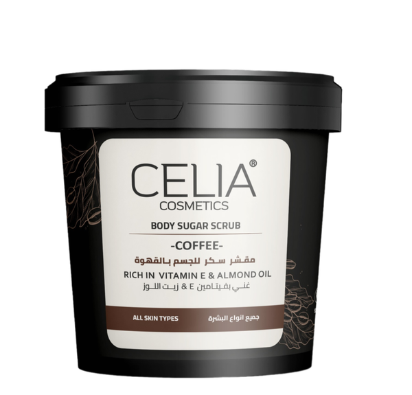 Celia Body Sugar Scrub Coffee & Almond Oil 600 g