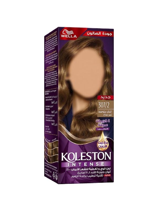 Koleston Medium Blonde Matte Hair Dye Cream 307/2 with Argan Oil Kit