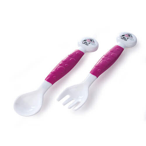 Canpol Flexible Fork and Spoon Set, Child-Friendly Rounded Edges, for Children Over 12 Months